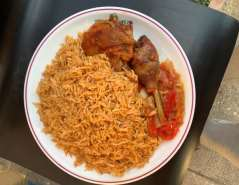 Jollof rice with chicken